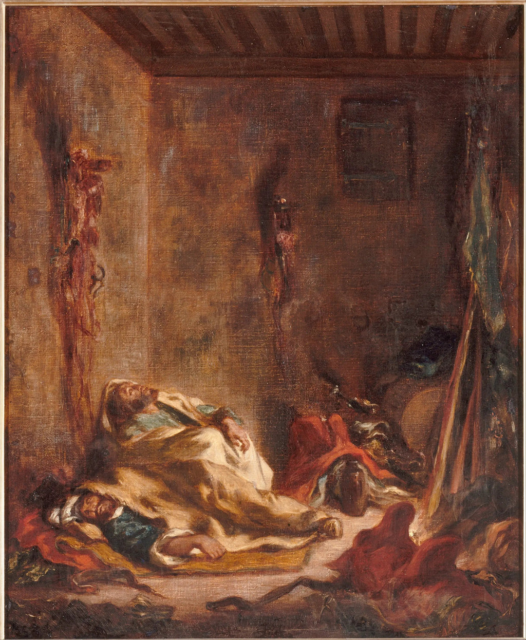 Corps de garde marocain - Eugène Delacroix image 1 copie de tableau peinte à la main