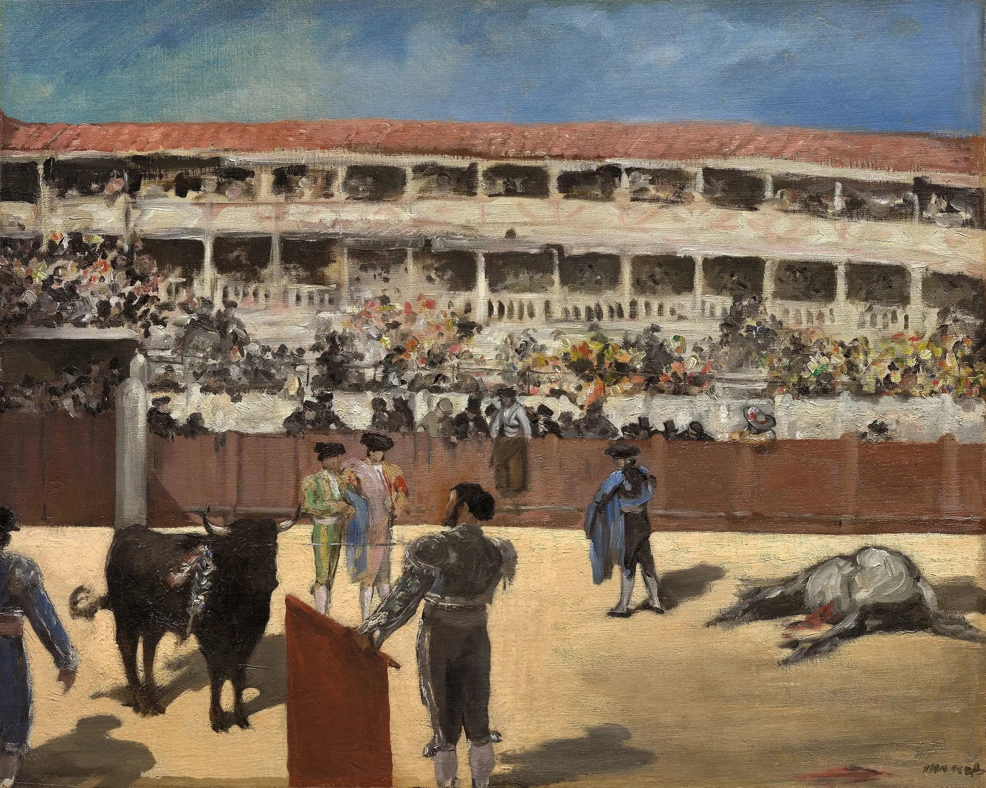 Corrida : la mort du taureau - Édouard Manet image 1 reproduction de peinture à l’huile