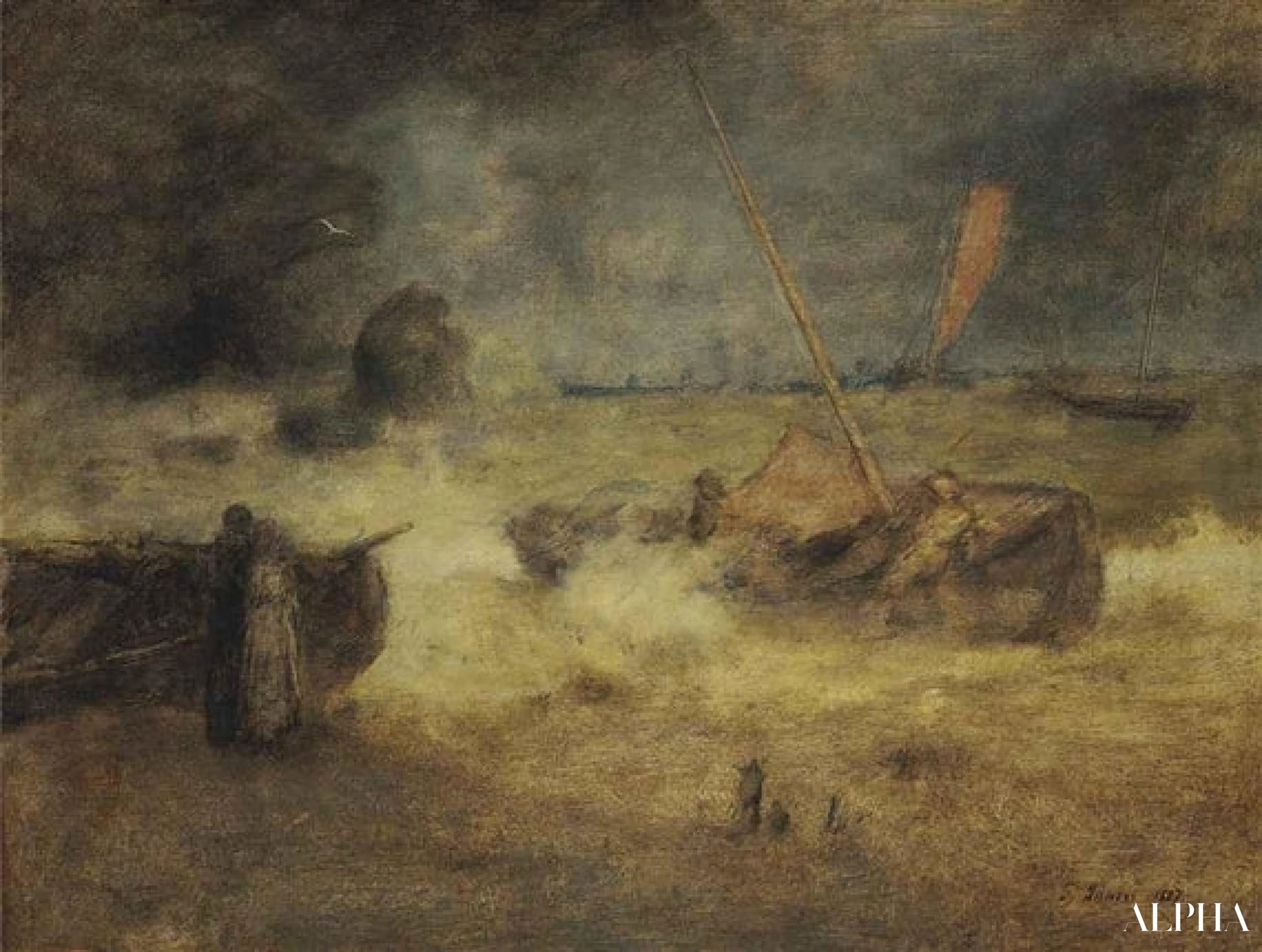 Coast of Cornwall - George Inness - High-end reproductions of paintings and artworks