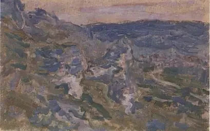 Les Coteaux ใกล้ Vétheuil W669 - Claude Monet
