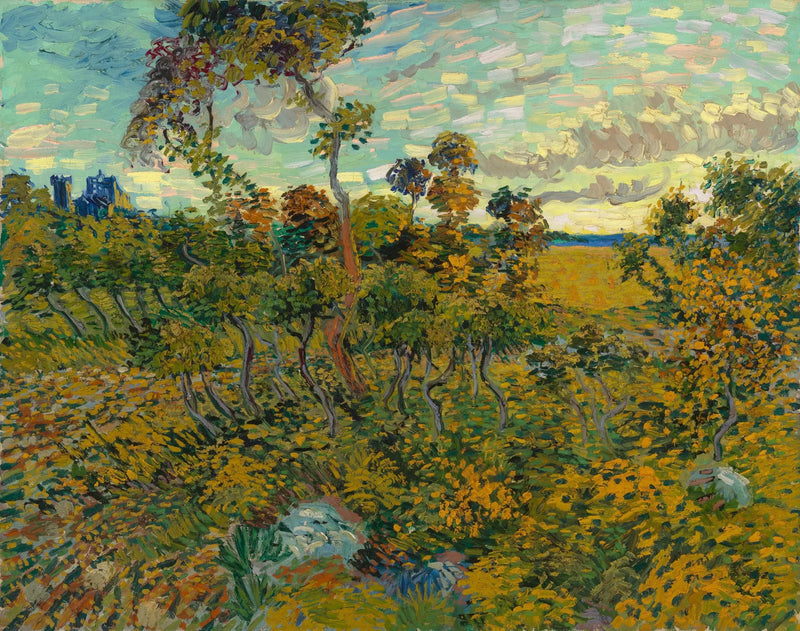 พระอาทิตย์ตกที่มงต์มาจูร์ - Vincent van Gogh