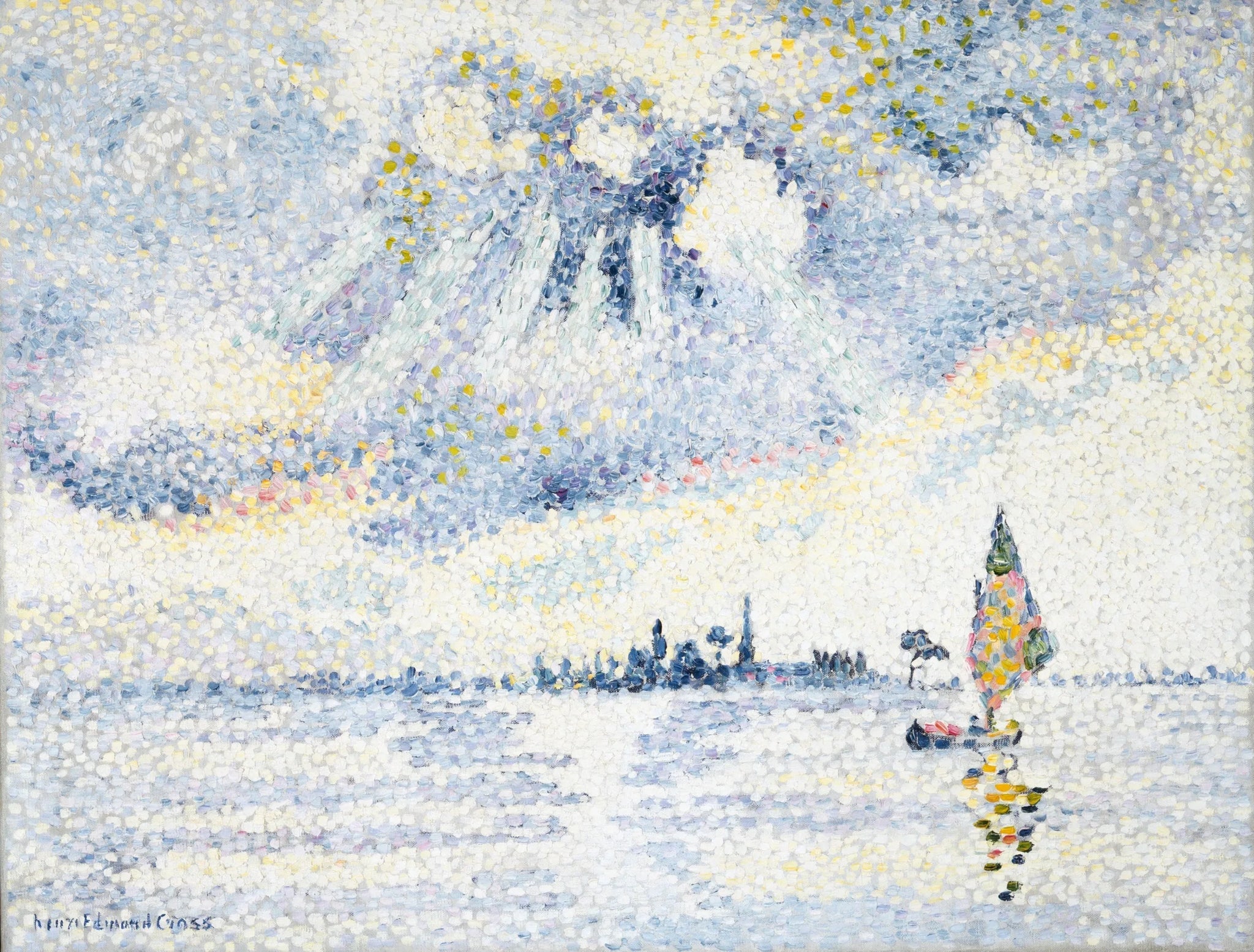 Coucher de soleil sur la lagune de Venise - Henri-Edmond Cross image 1 reproduction artisanale de tableau