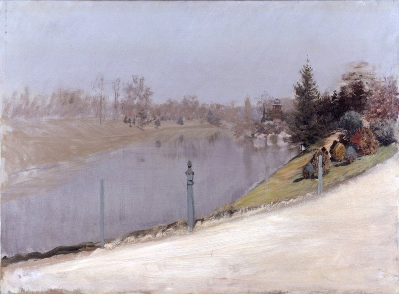 พระอาทิตย์ตกดินแม่น้ำแซน - Giuseppe De Nittis