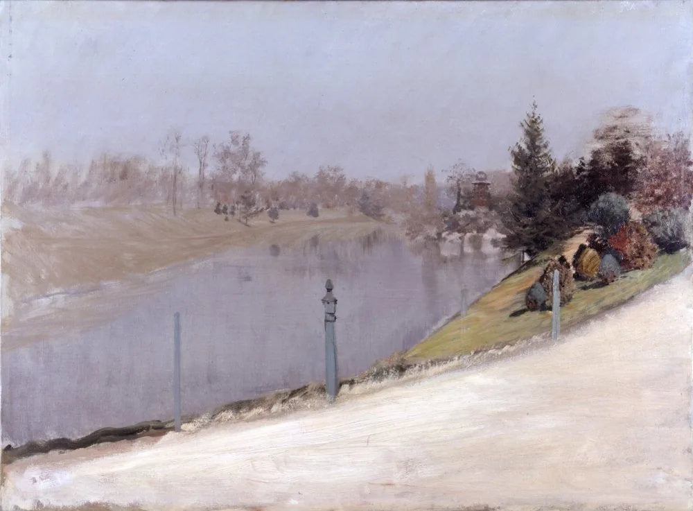 Coucher de soleil sur la Seine - Giuseppe De Nittis image 1 tableau peint à l’huile sur toile