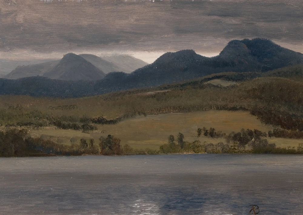Coucher de soleil sur le lac - Albert Bierstadt image 1 copie de tableau peinte à la main