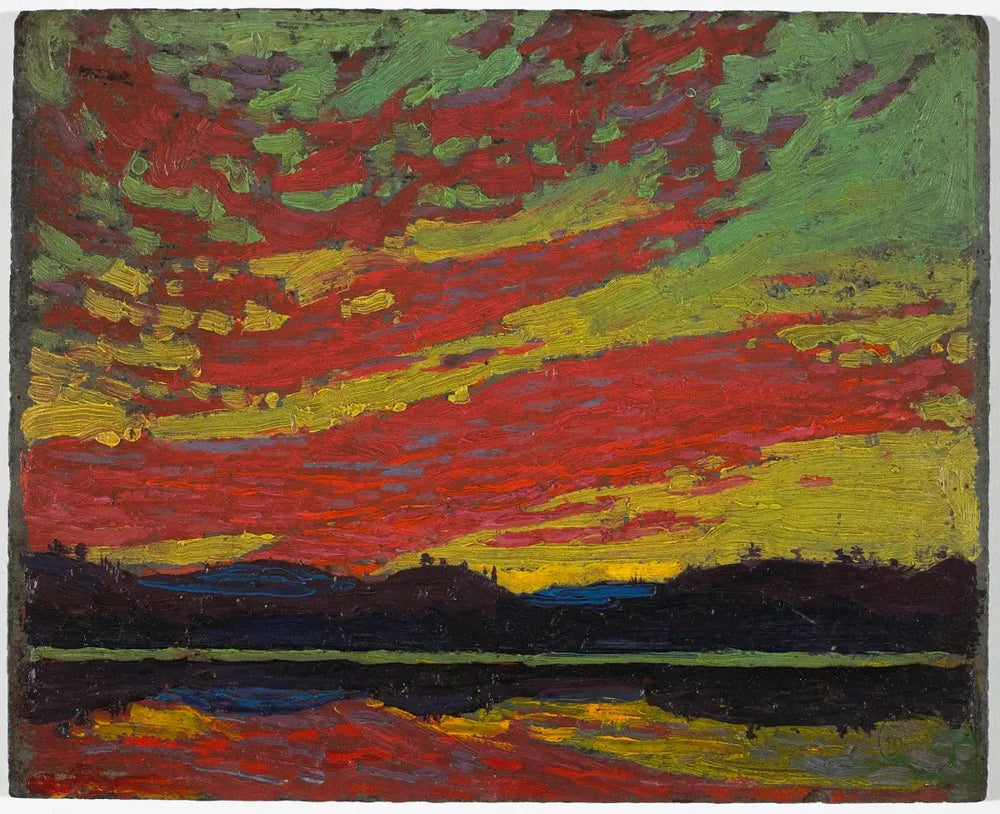 Coucher du soleil - Tom Thomson image 1 copie de tableau peinte à la main