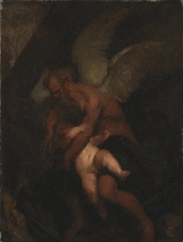 Couper le temps avec les ailes de Cupidon - Antoine van Dyck image 1 reproduction artisanale de tableau