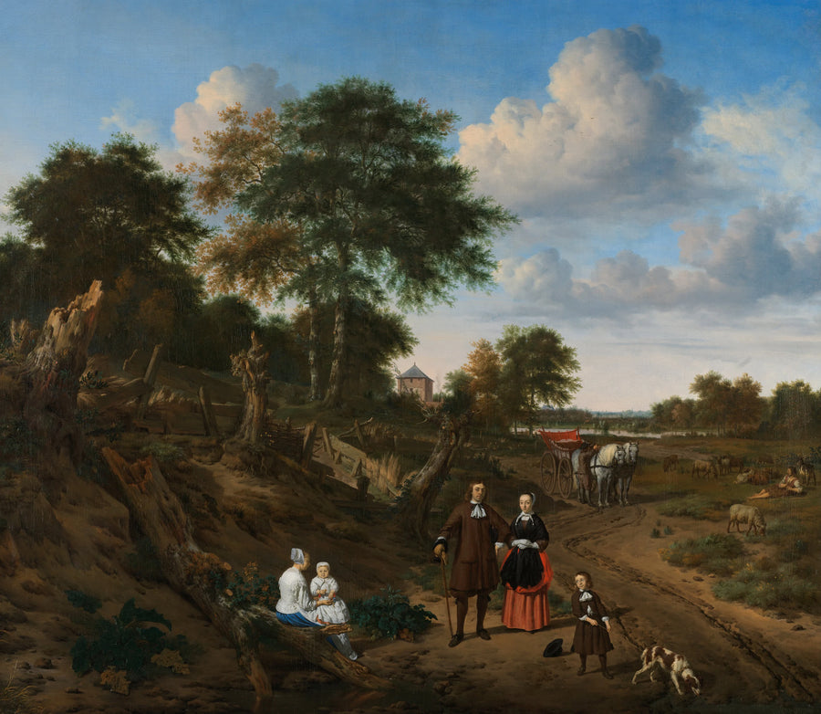 Couple en paysage - Adriaen van de Velde