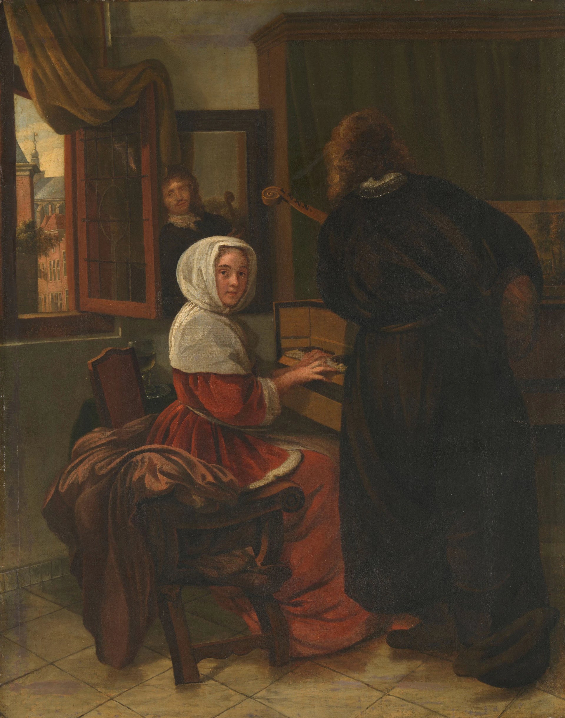 Le couple musicien - Artiste inconnu du Rijksmuseum