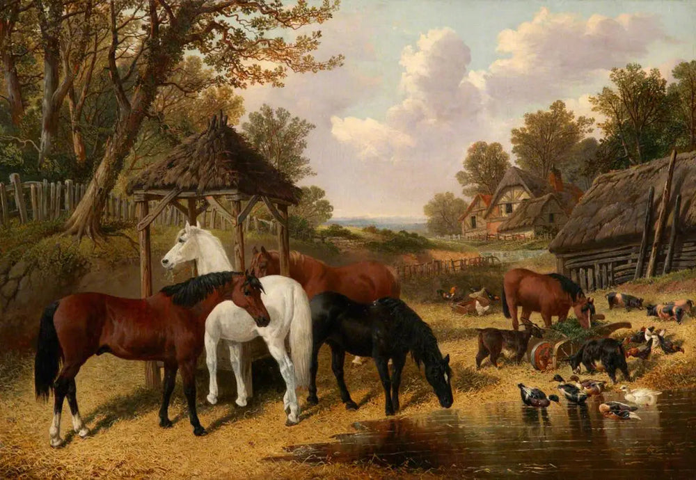 Cour de ferme - John Frederick Herring, Sr. image 1 reproduction de peinture à l’huile