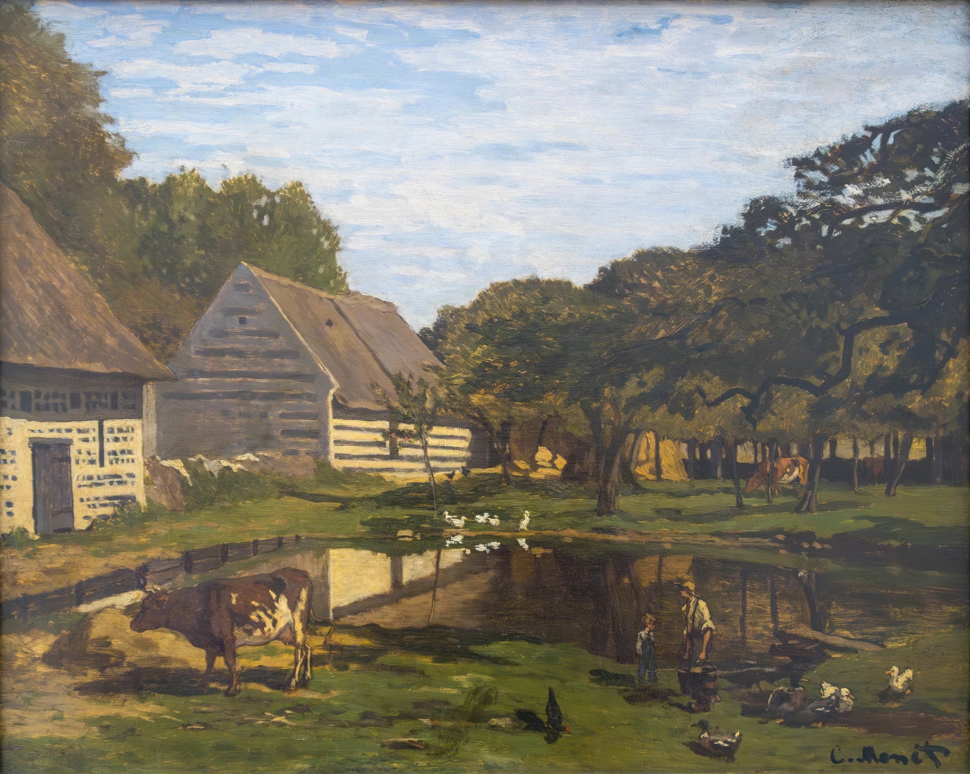 Cour de ferme en Normandie W16 par Claude Monet, vers 1863, musée d’Orsay