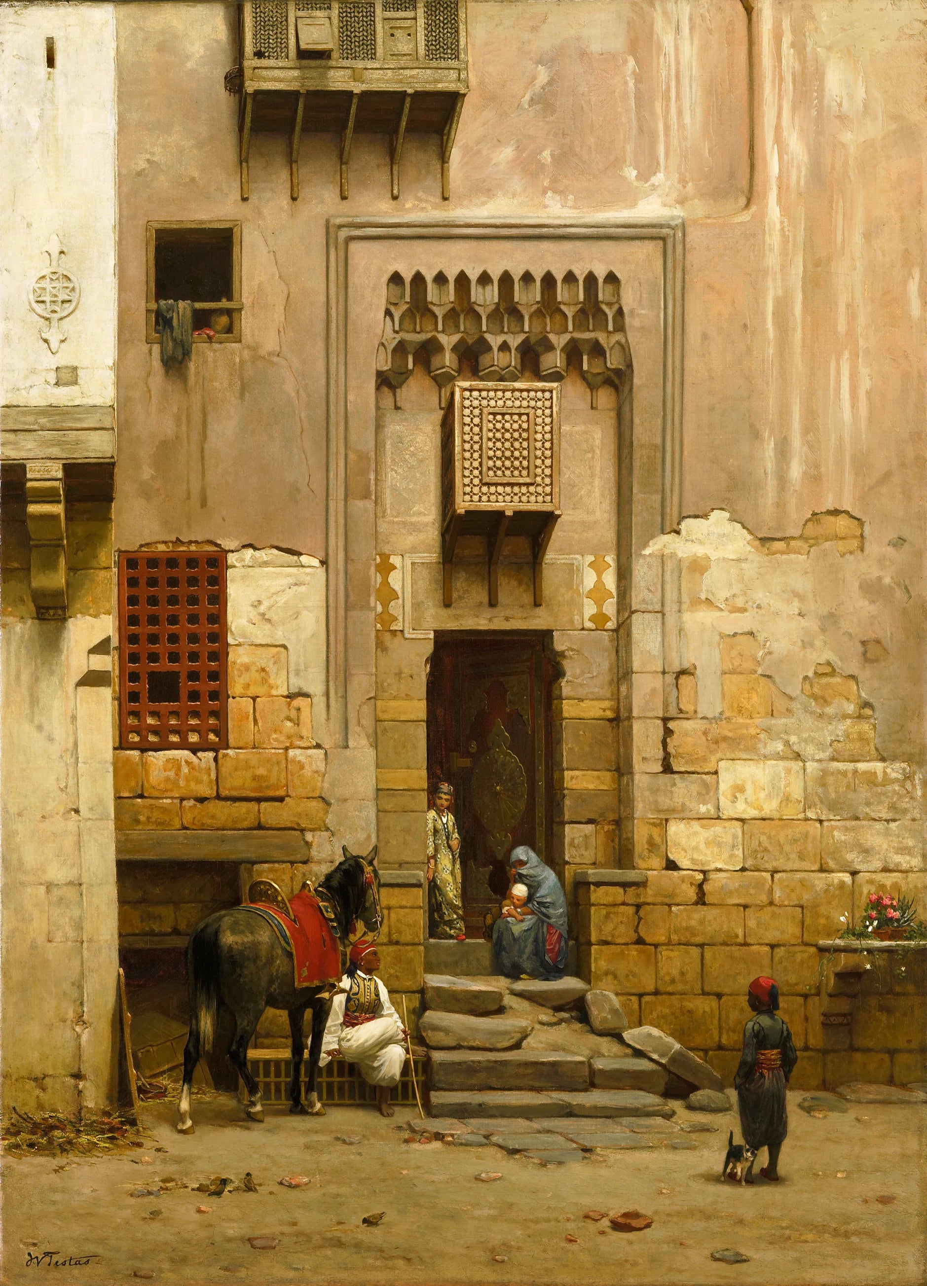 Cour d'une maison au Caire - Willem de Famars Testas