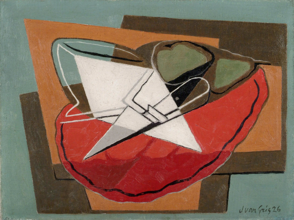 Couteau - Juan Gris image 1 copie peinte à la main à l’huile