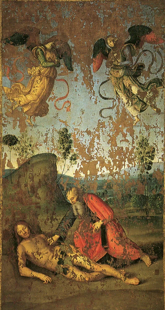 La Création d’Ève de Raphaël, revers de la bannière de la Sainte Trinité – reproduction peinture à l’huile sur toile