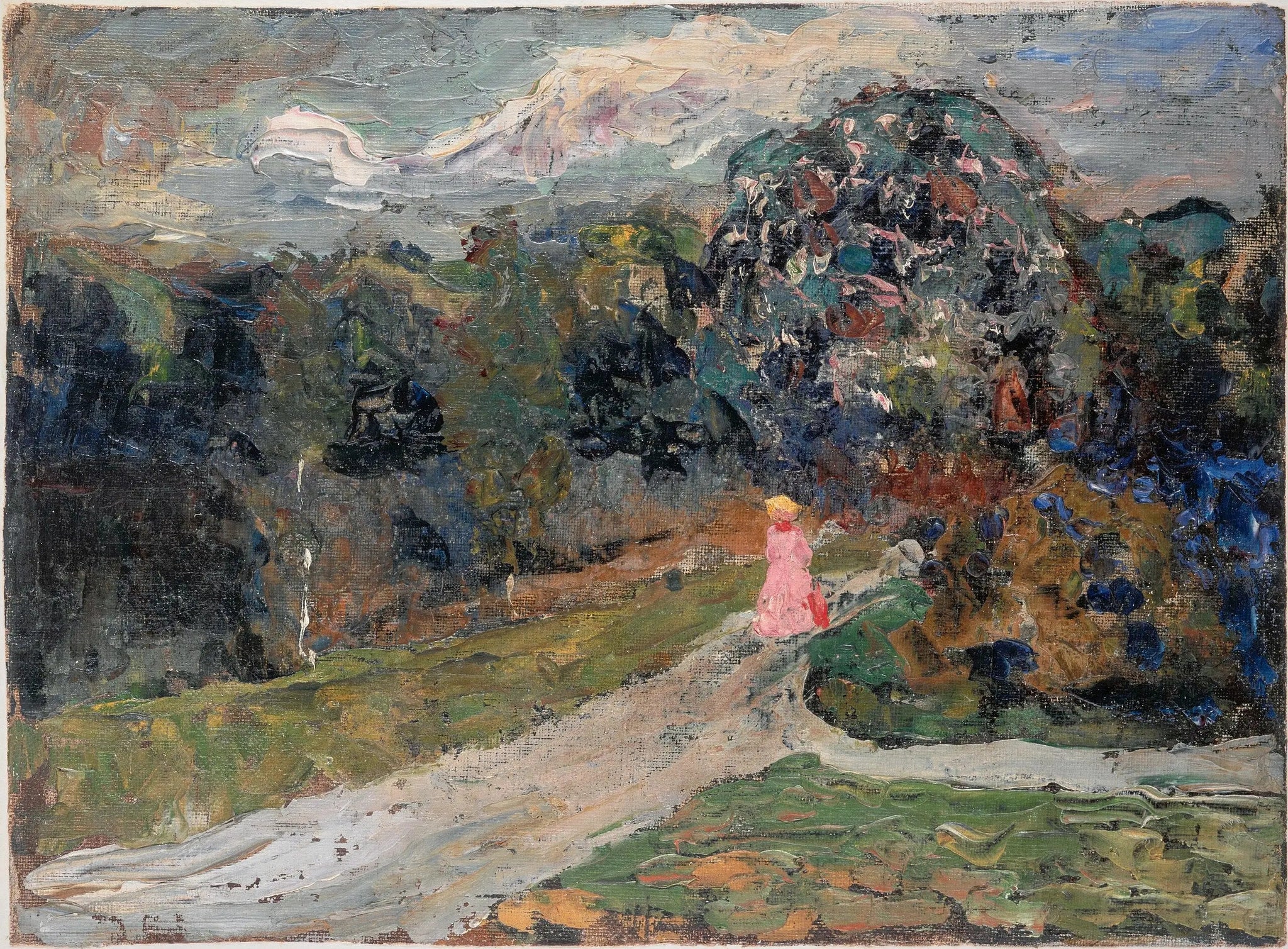 Crépuscule au jardin anglais, Munich - Vassily Kandinsky image 1 reproduction artisanale de tableau