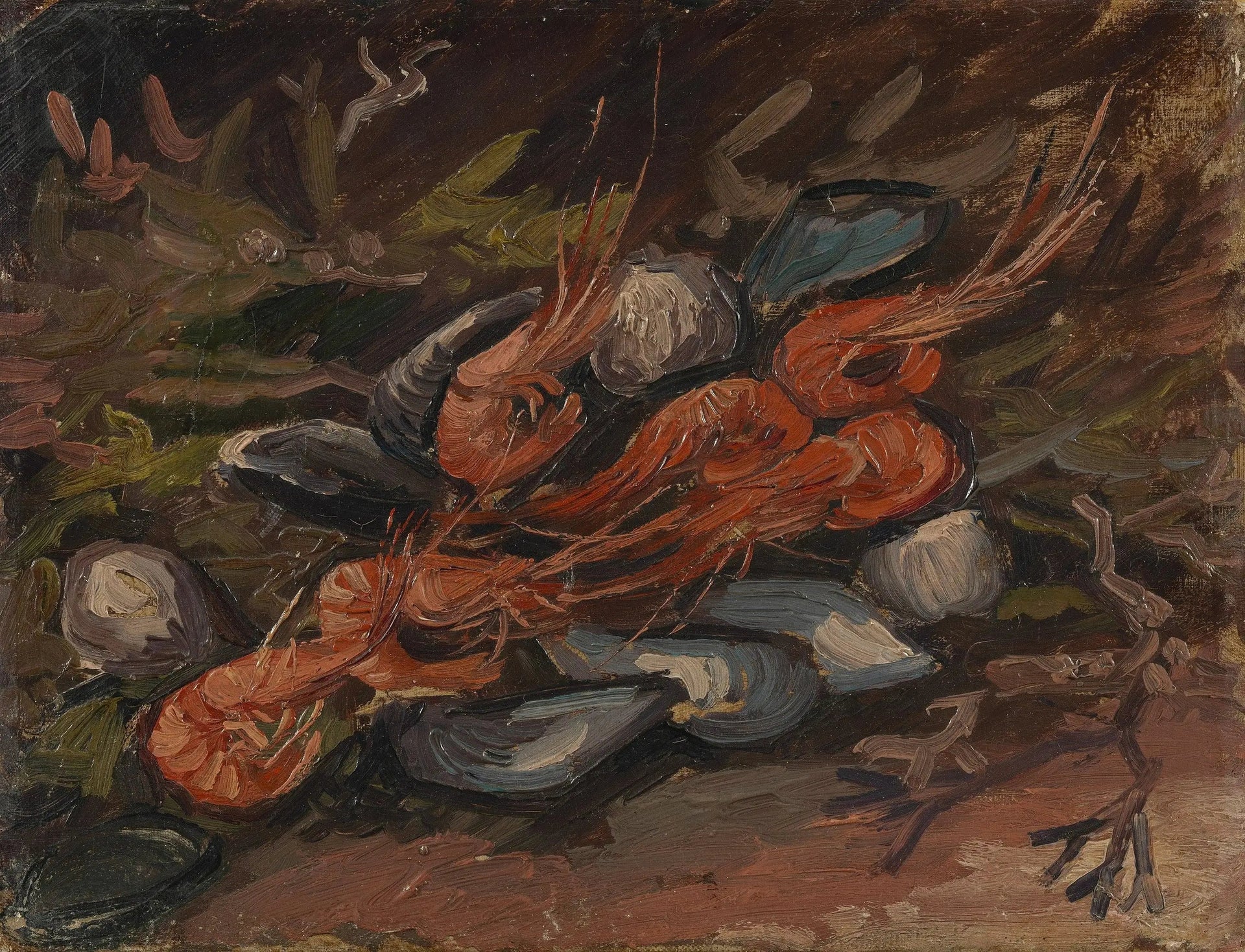 Crevettes et moules - Vincent van Gogh image 1 reproduction réalisée par Alpha Reproduction