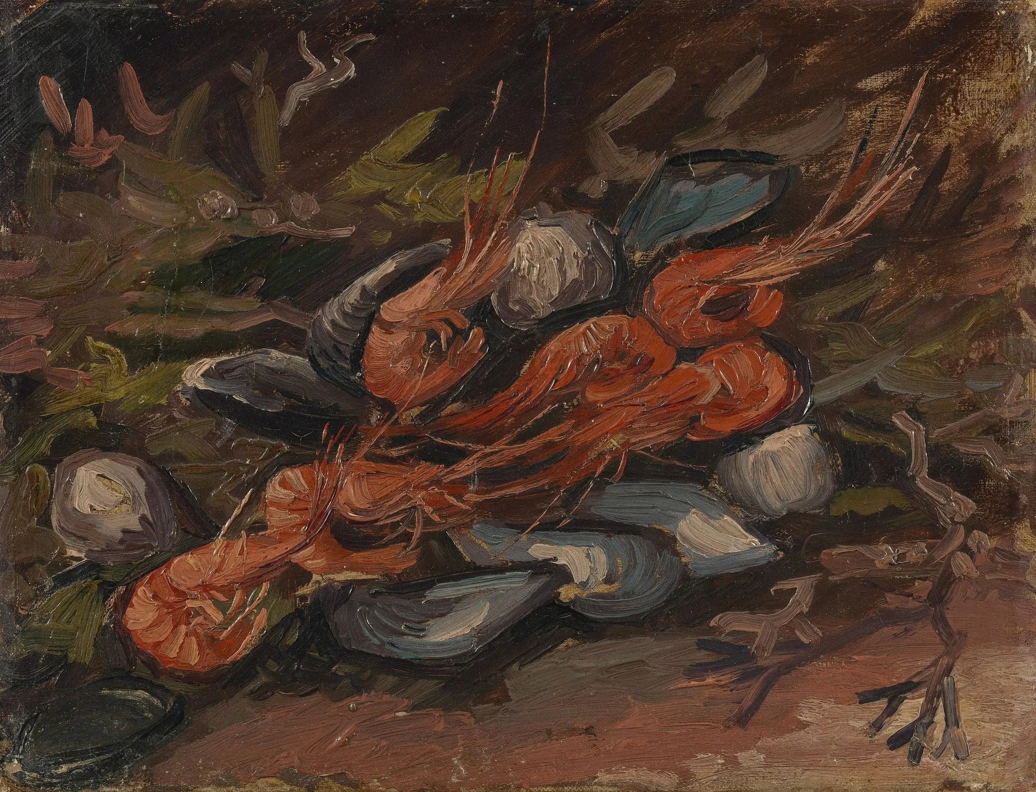 Crevettes et moules - Vincent van Gogh image 1 reproduction réalisée par Alpha Reproduction