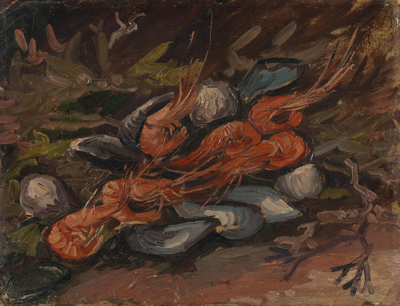 กุ้งและหอยแมลงภู่ - Vincent van Gogh