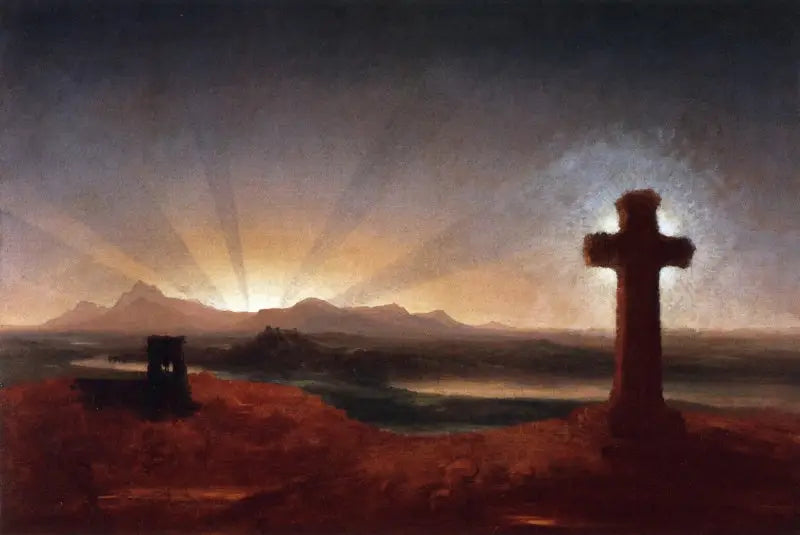 Croix au coucher du soleil - Thomas Cole - Alpha Reproduction