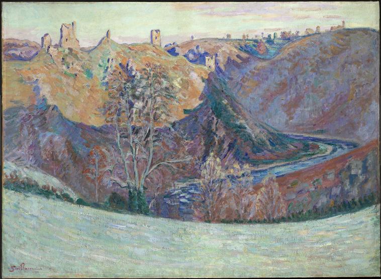Crozant, ซากปรักหักพังด้านฝั่งของ Creuse, ตอนเช้า - Armand Guillaumin