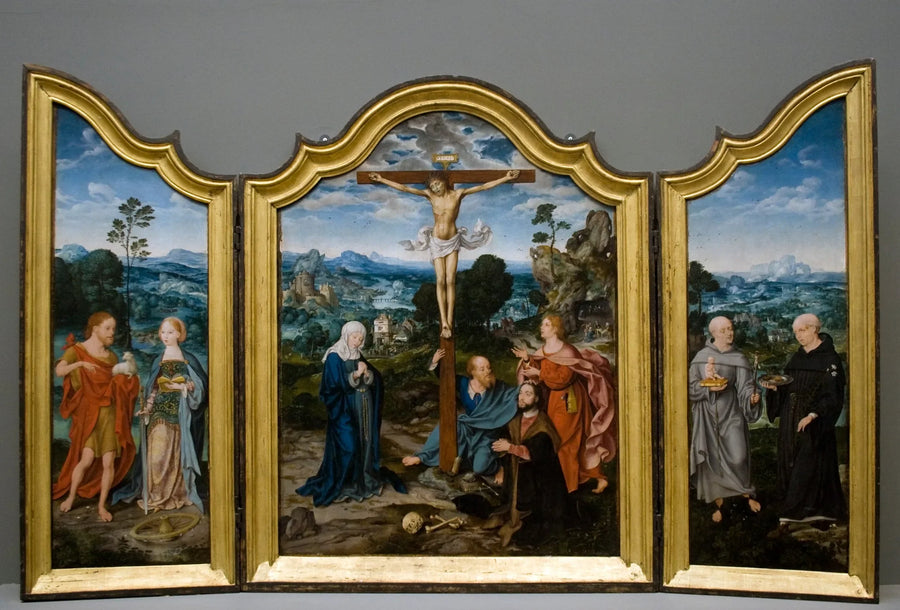 ภาพประหารชีวิตพร้อมนักบุญและผู้บริจาค - Joos van Cleve