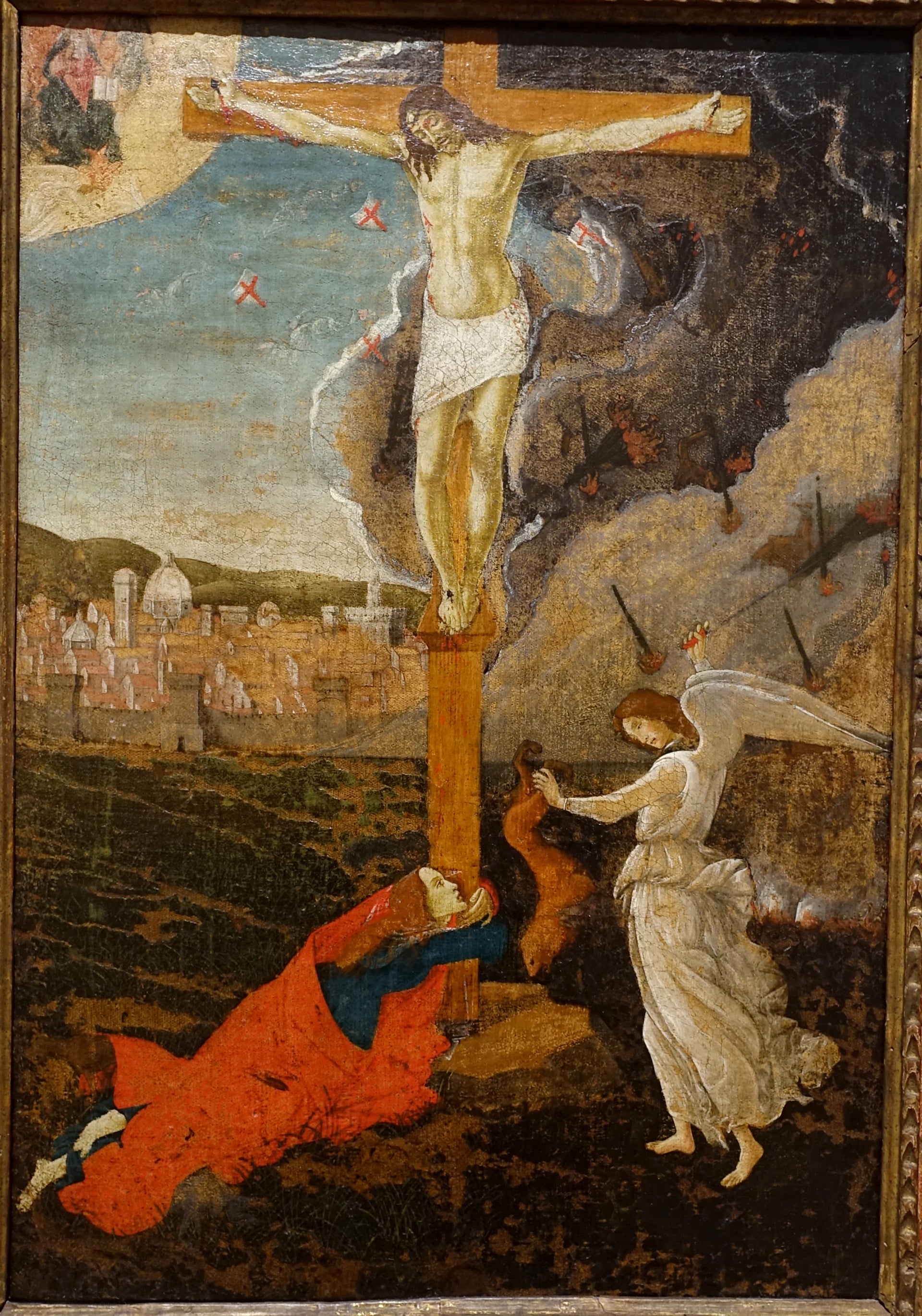 La Crucifixion mystique de Sandro Botticelli photographiée au Fogg Museum, vers 1500, Harvard 1924.27 – reproduction peinture à l’huile sur toile