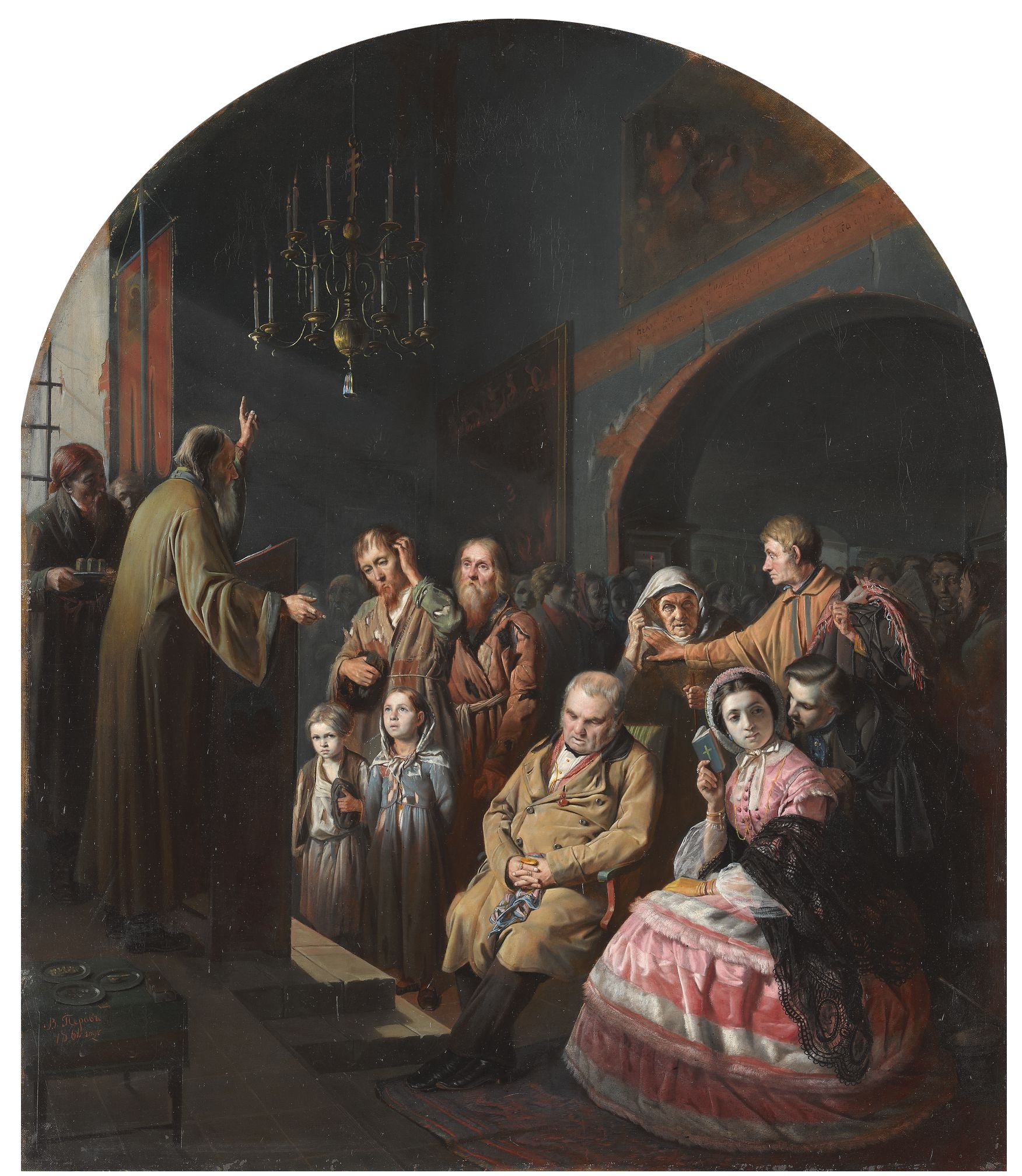 Le Sermon au village - Vassili Perov
