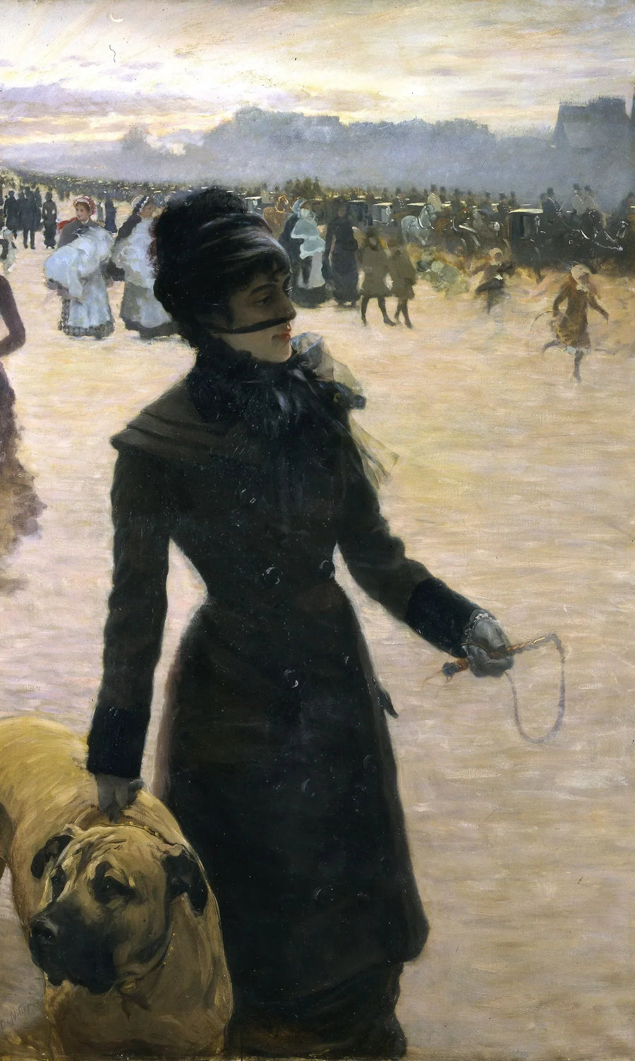 ผู้หญิงกับสุนัข - Giuseppe De Nittis