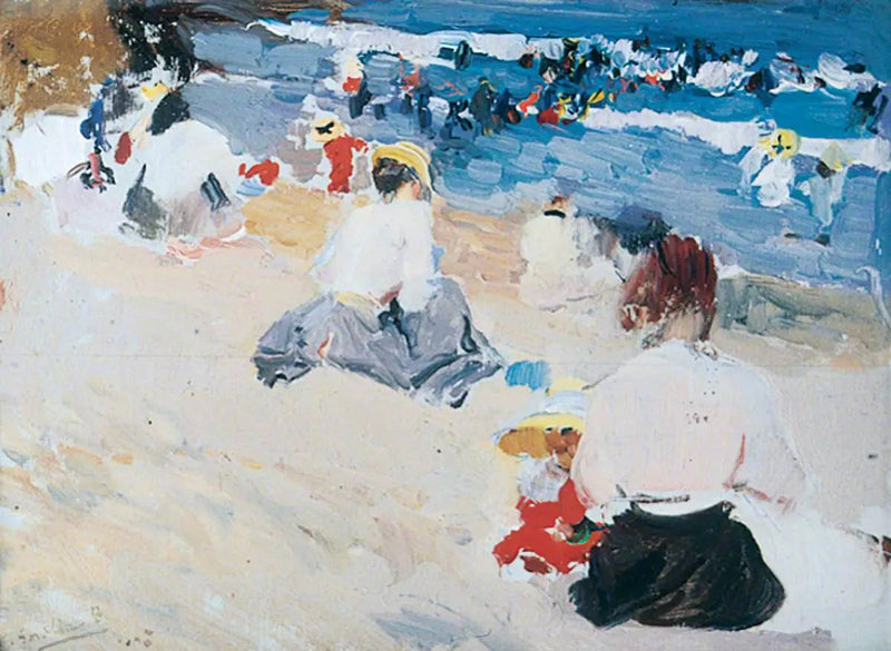 สตรีบนชายหาด - Joaquín Sorolla