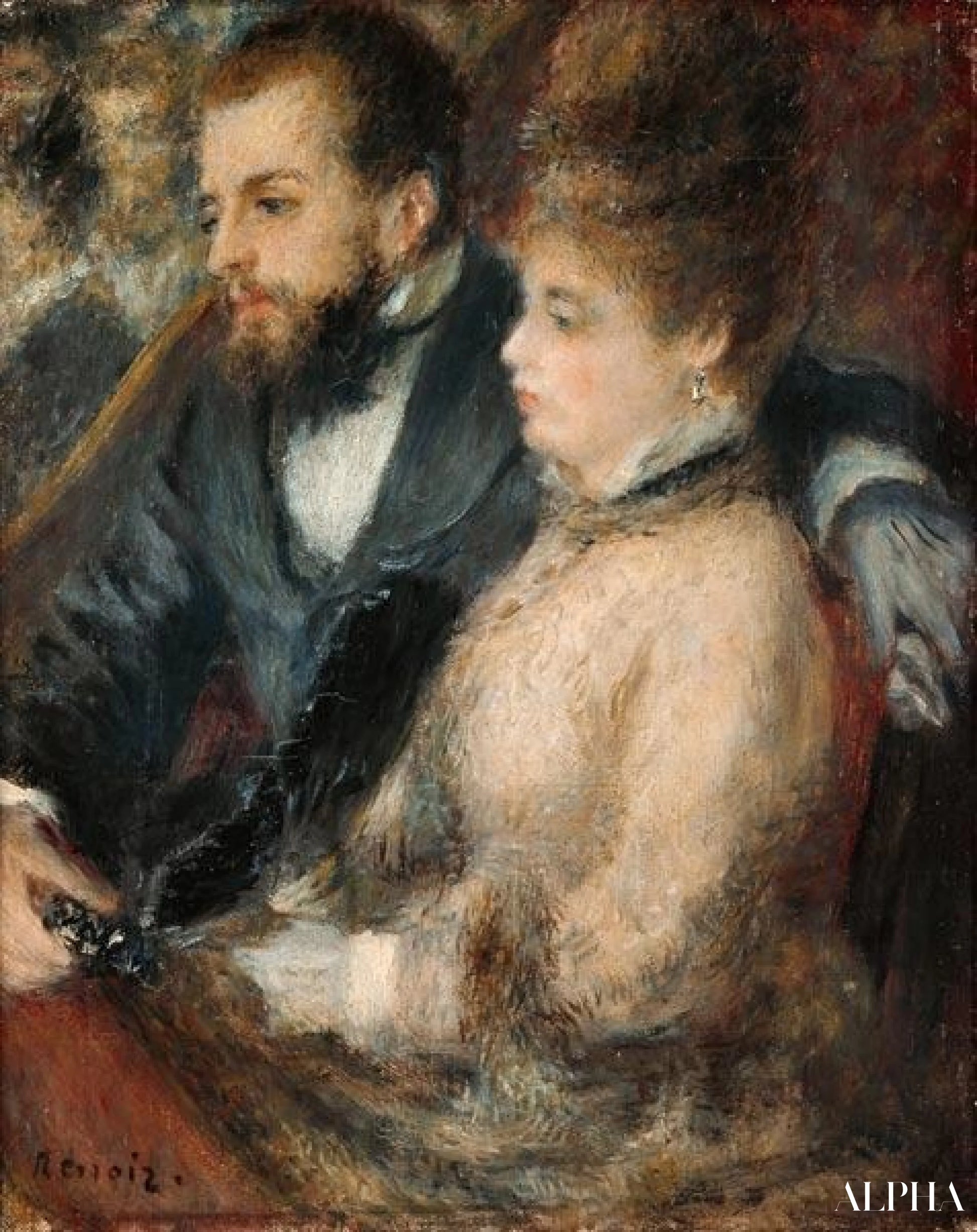 In the Lodge - Pierre-Auguste Renoir - High-end reproductions of paintings and artworks
