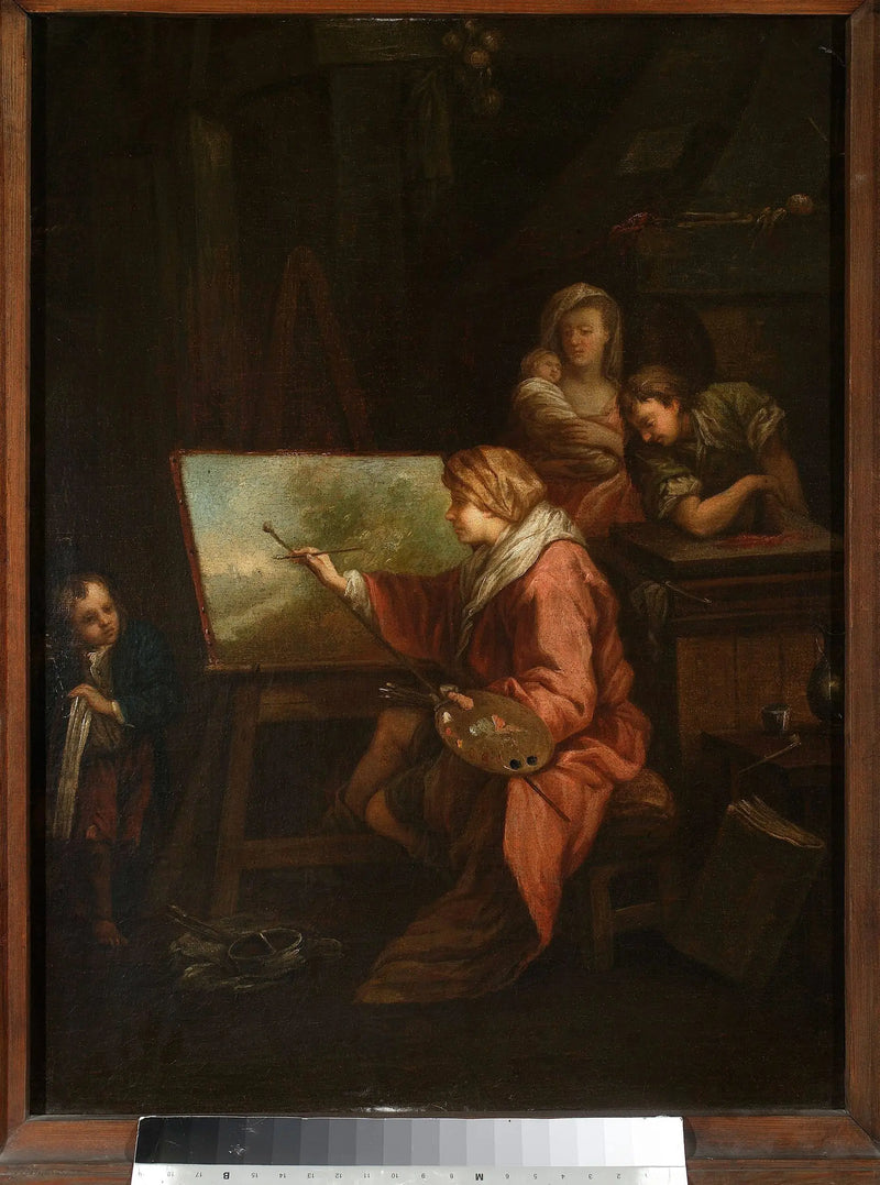 ในสตูดิโอของจิตรกร (« จิตรกรทิวทัศน์ » หรือ « จิตรกรที่โต๊ะวาดภาพ ») - ฟรองซัวส์ บุชช์