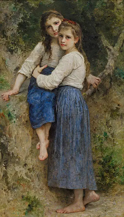 Dans les bois - Bouguereau image 1 reproduction de peinture à l’huile