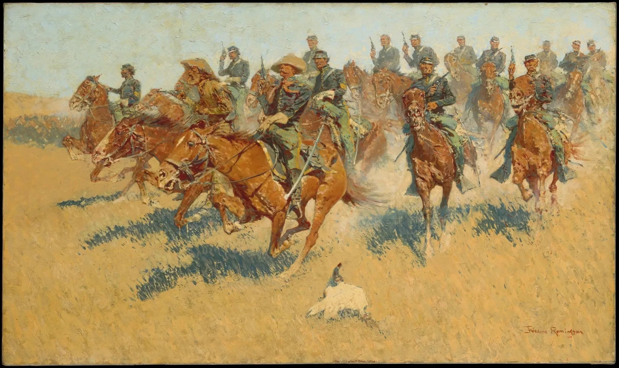 Dans les plaines du Sud - Frederic Remington image 1 copie peinte à la main à l’huile