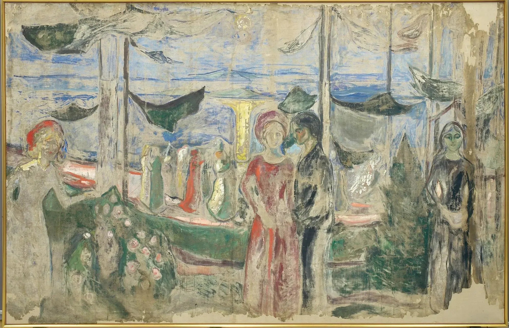 Danse sur la plage - Edvard Munch image 1 reproduction d’œuvre d’art à l’huile