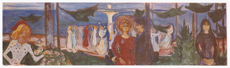 การเต้นรำบนชายหาด (Frise Linde) - Edvard Munch