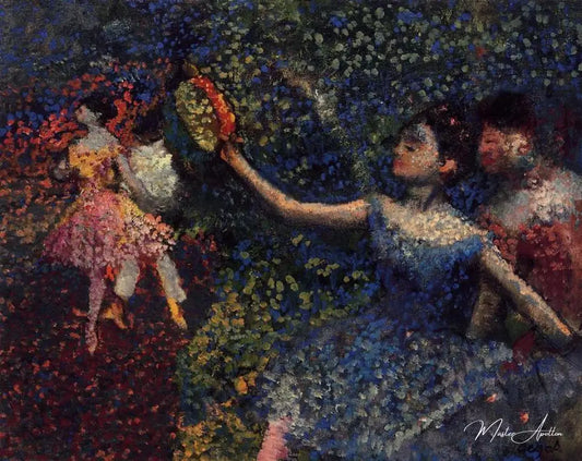 Danseuse avec un tambourin - Edgar Degas - Reproductions de tableaux et peintures haut de gamme