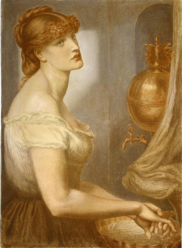 Étude pour La Bella Mano - Dante Gabriel Rossetti