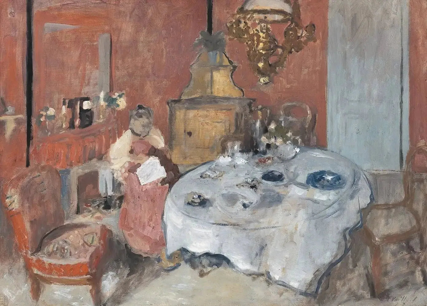 Das Speisezimmer - Édouard Vuillard image 1 reproduction artisanale de tableau