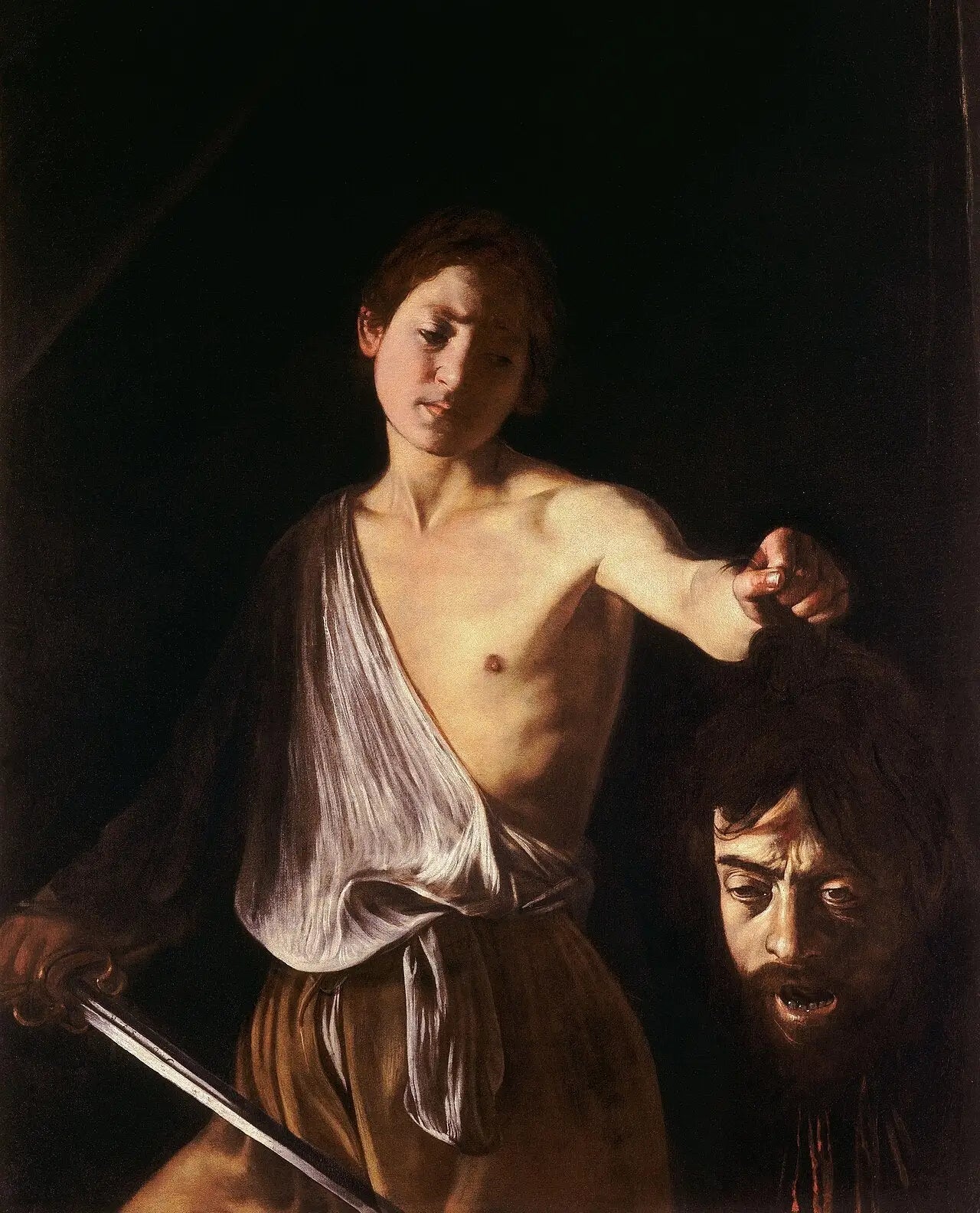 David avec la tête de Goliath - Le Caravage image 1 reproduction d’œuvre d’art à l’huile