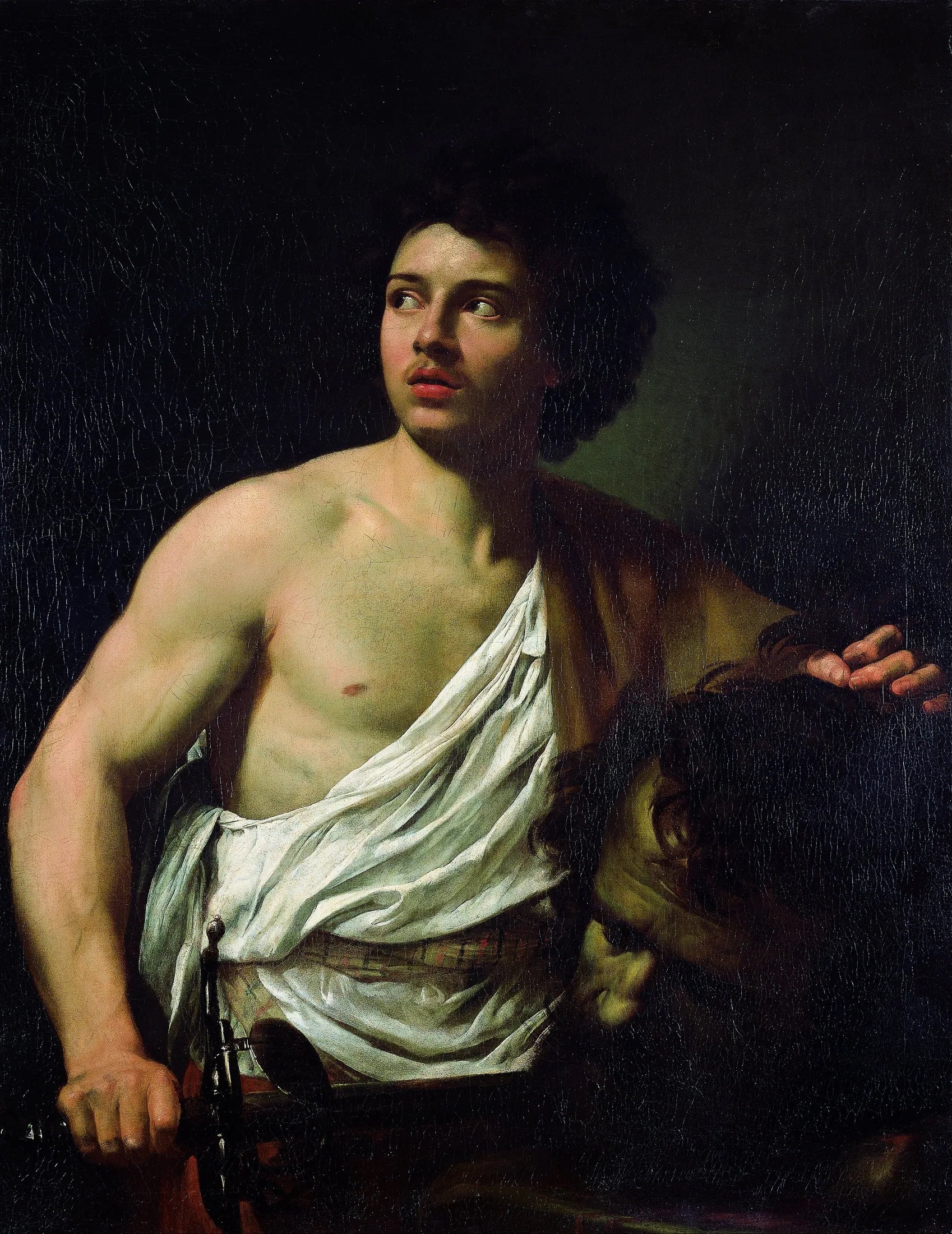 David avec la tête de Goliath - Simon Vouet image 1 copie de tableau peinte à la main