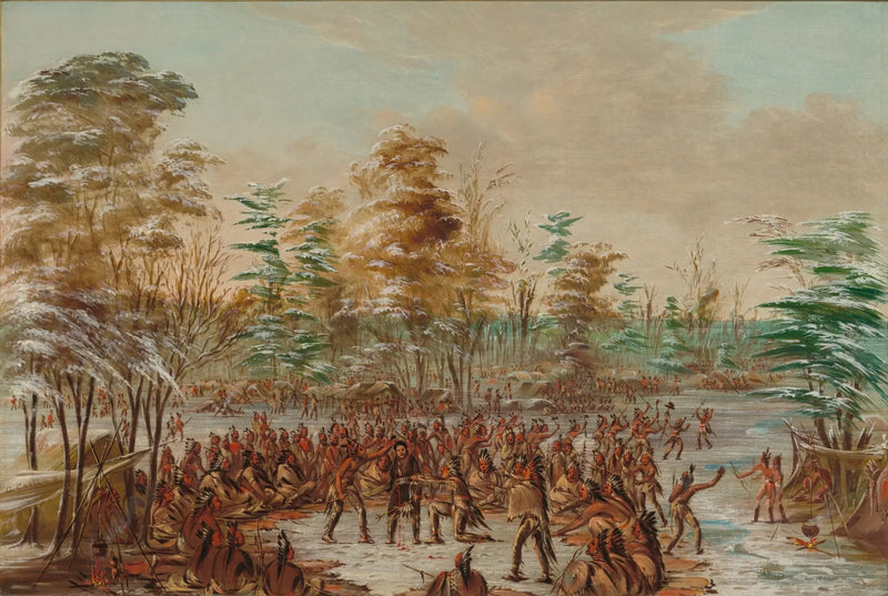 เดอ ทอนตี เรียกร้องสันติภาพในหมู่บ้านอิโรควอยส์ 2 มกราคม 1680 - จอร์จ แคทลิน