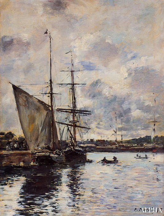 Deauville, le port - Eugène Boudin - Reproductions de tableaux et peintures haut de gamme