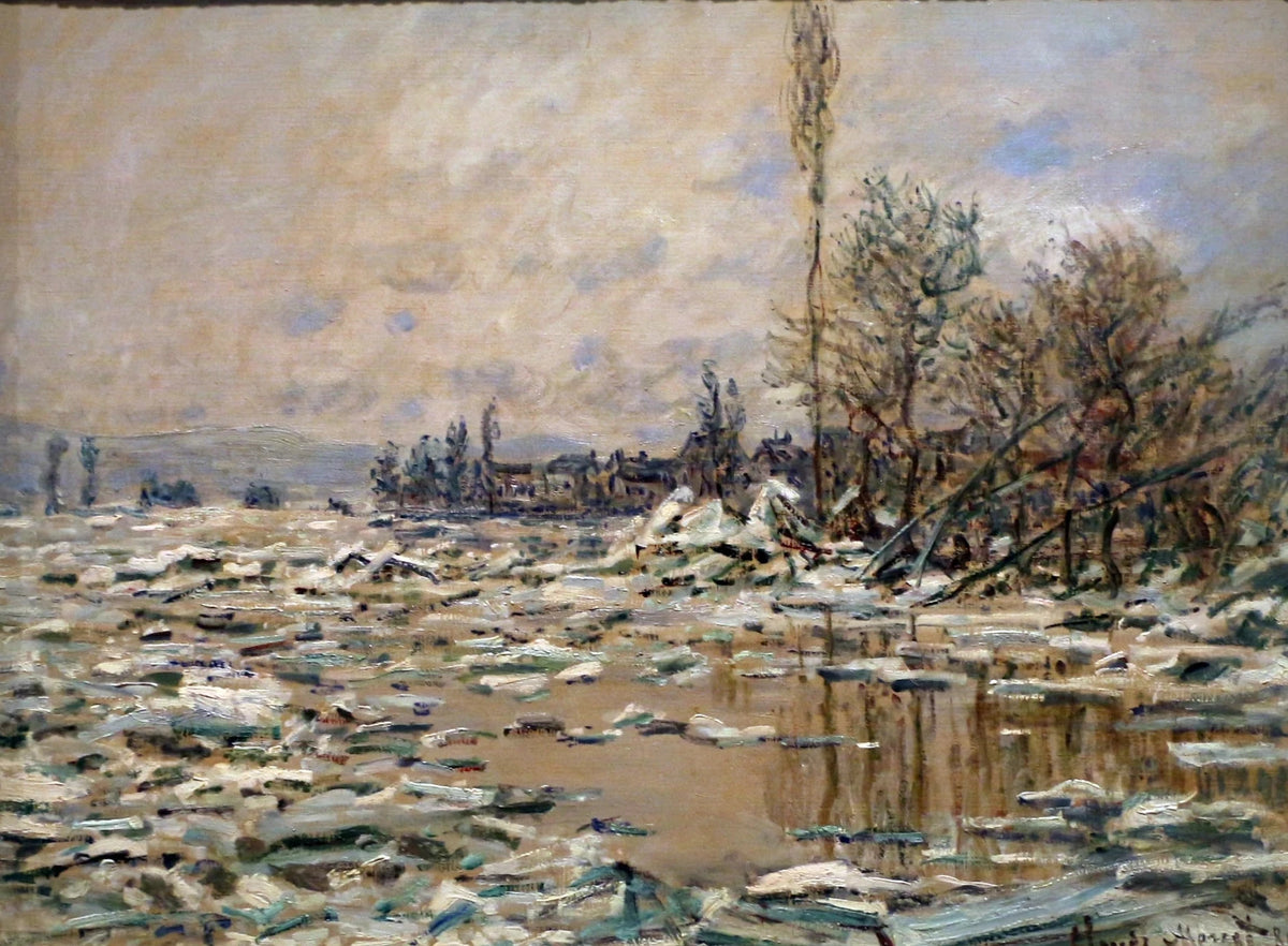 The Debacle สภาพอากาศสีเทา W560 - Claude Monet