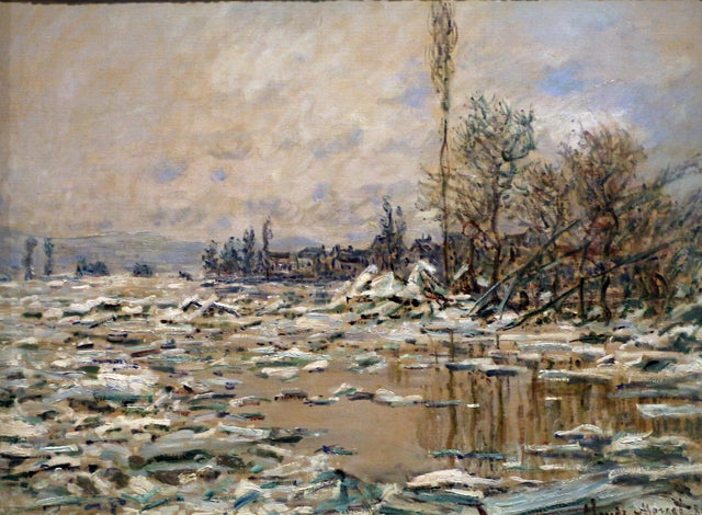 The Debacle สภาพอากาศสีเทา W560 - Claude Monet