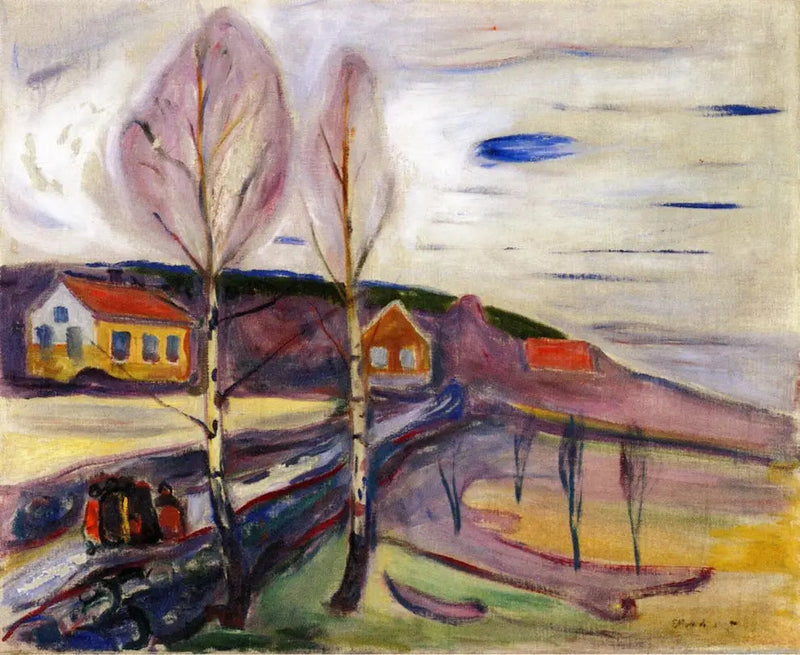การเริ่มต้นของฤดูใบไม้ผลิที่Åsgårdstrand - Edvard Munch