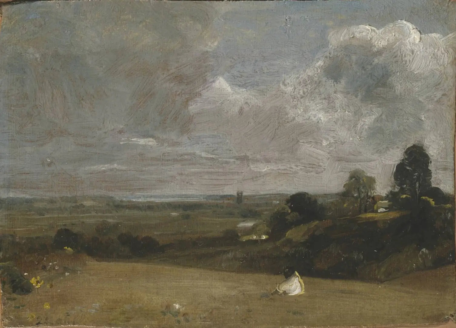 Dedham de Langham - John Constable image 1 copie peinte à la main à l’huile
