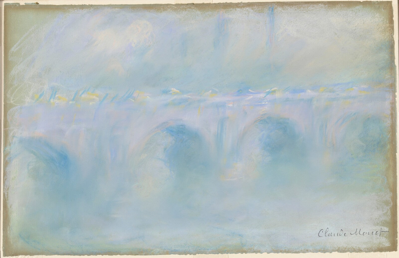 Waterloo Bridge, Claude Monet, 1901 — pastel, National Gallery of Art