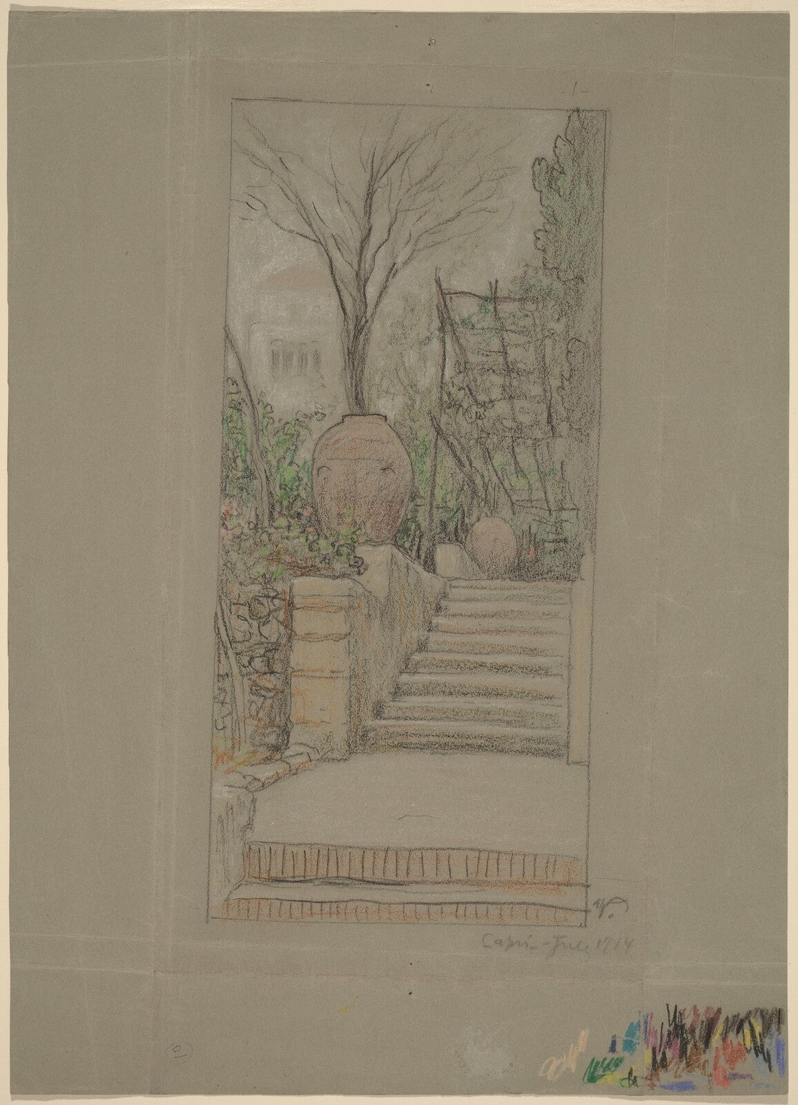 Capri, Elihu Vedder, 1914 — pastel, National Gallery of Art