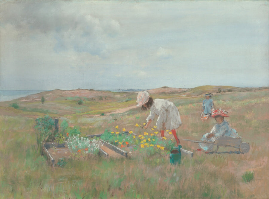 Gathering Flowers, Shinnecock, Long Island, William Merritt Chase, c. 1897 — pastel, National Gallery of Art