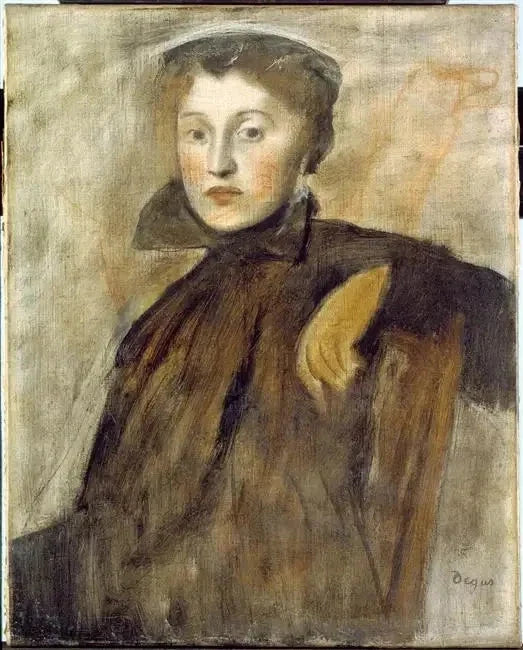 Portrait d’une femme par Edgar Degas – reproduction peinture à l’huile sur toile